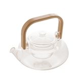 Chaleira De Vidro Borossilicato Com Alça De Bambu 800ml 28860 - Wolff