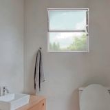 Janela De Alumínio Basculante 40x80cm Com 1 Bascula E Vidro Mini Boreal Soft Mgm Branco Branco