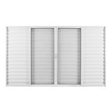 Janela De Alumínio Veneziana De Correr 100x100cm Vidro Liso Linha Soft Mgm Branco