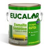 Tinta Esmalte Eucalar Brilhante Amarelo Ouro 3,6 Litros