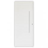 Porta De Giro Aluminio Lambri Com Fechadura Rolete E Puxador 210x100 Mgm Branco