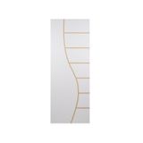 Kit Com 2 Folhas De Porta Madeira Decorada 210x90cm Espessura 3,5cm Cantareira Mgm Branco