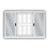 Janela De Aço Veneziana De Correr 120x200cm 6 Folhas Minas Sul Mgm Branco