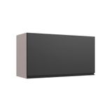 Armário Aéreo Cozinha 80 Cm 1 Porta Basculante Quiditá Fumê/grafite