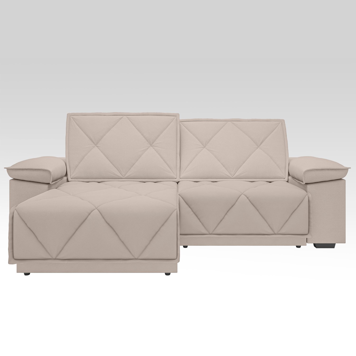 Sofá Retrátil E Reclinável 200cm Velosuede Tamisa Yescasa Areia