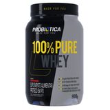 Suplemento Em Pó 100% Pure Whey Probiótica Morango 900g
