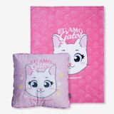 Almofada Com Manta Eu Amo Gatos Zonacriativa