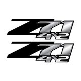 Par De Adesivos Chevrolet Z71 S10 Lateral Preto