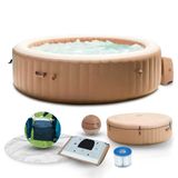 Banheira Ofuro Hidro Piscina Spa Inflavel 795 Litros Com Bomba Filtro Aquecedor E Bolhas
