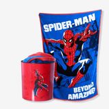 Kit Manta Com Balde Homem Aranha Marvel