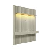Painel Ripado Com Rack Suspenso Até 70 Polegadas Tulum Com Led 1 Pt 2 Gv Off White Alt 242 Larg 222 Cm