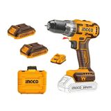 Furadeira Parafusadeira Impacto 3/8 Ingco Com 2 Baterias 20v