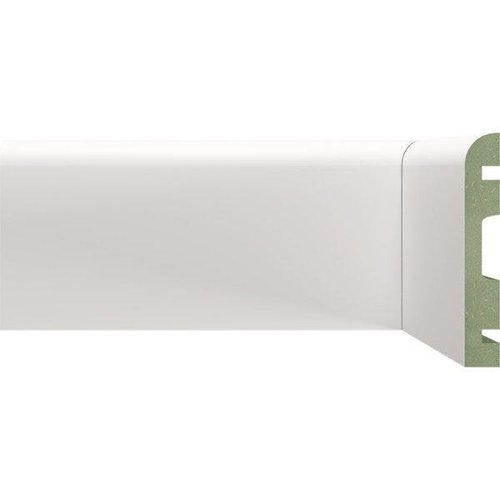 Rodapé de MDF 10cm x 15mm x 2,40m Liso Resistente a Umidade Moldufama 1000 Branco