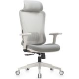 Cadeira Escritório Presidente Nr17 Ergonômica Tela Mesh Sigma Cinza