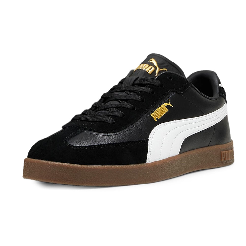 Tênis Puma Club Ii Era Black White Gold