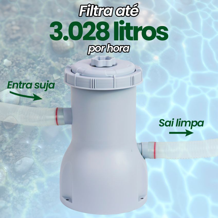Bomba Piscina Filtro Bestway Bellife Intex Filtrante Tfp3028 3000l/h 220v - Trato - imagem 4
