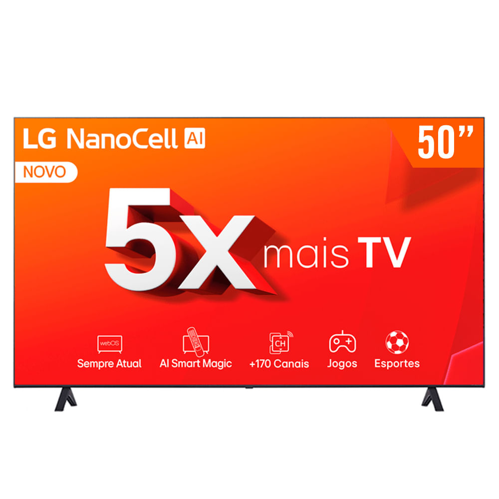 Smart Tv Nanocell 50" Ultra Hd 4k Lg 50nano80tsa 3 Hdmi 2 Usb Wi-fi Bluetooth