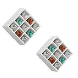 Kit 2 Nicho Decorativo Porta Toalha Com 9 Nichos Multiuso Requinte Branco