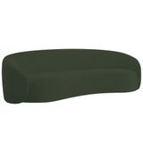 Sofá 3 Lugares 180cm Orgânico Luxo Recepção Amore Linho Adj Decor Verde