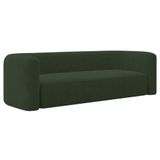 Sofá 2 Lugares 160cm Orgânico Luxo Recepção Melina Linho Adj Decor Verde