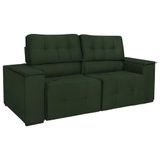 Sofá Cama Retrátil Sala Vicenza 175cm Linho Verde