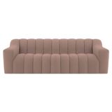 Sofá 2 Lugares Luxo Recepção Escritorio Sala Elegance 180cm Linho Rosê