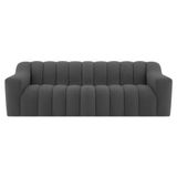 Sofá 2 Lugares Luxo Recepção Escritorio Sala Elegance 200cm Linho Cinza