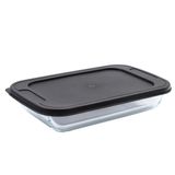 Assadeira De Vidro Retangular Com Tampa 2,2l Mor - 07831