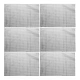 Jogo 6 Lugar Americano Retangular Mesa Pvc Antiderrapante Flex Cinza 45x30cm Lyor