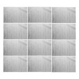 Jogo 12 Lugar Americano Retangular Mesa Pvc Antiderrapante Flex Cinza 45x30cm Lyor