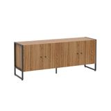 Rack Para Tv Até 75 Polegadas Voss 4 Pt Freijó E Preto