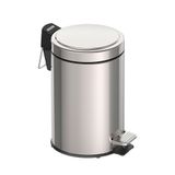 Lixeira Tramontina Brasil Com Pedal 94538/103 Inox Aisi 430 Com Balde Interno De Plástico 3l
