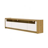Rack Para Tv Até 75 Polegadas Oslo 3 Pt Freijó E Off White 221 Cm