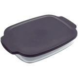 Assadeira Alta De Vidro Retangular Tampa 2,7l Mor - 07858