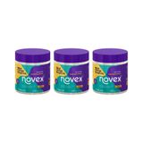 Gelatina Capilar Novex 500g Meus Cachos Texturizadora - 3un