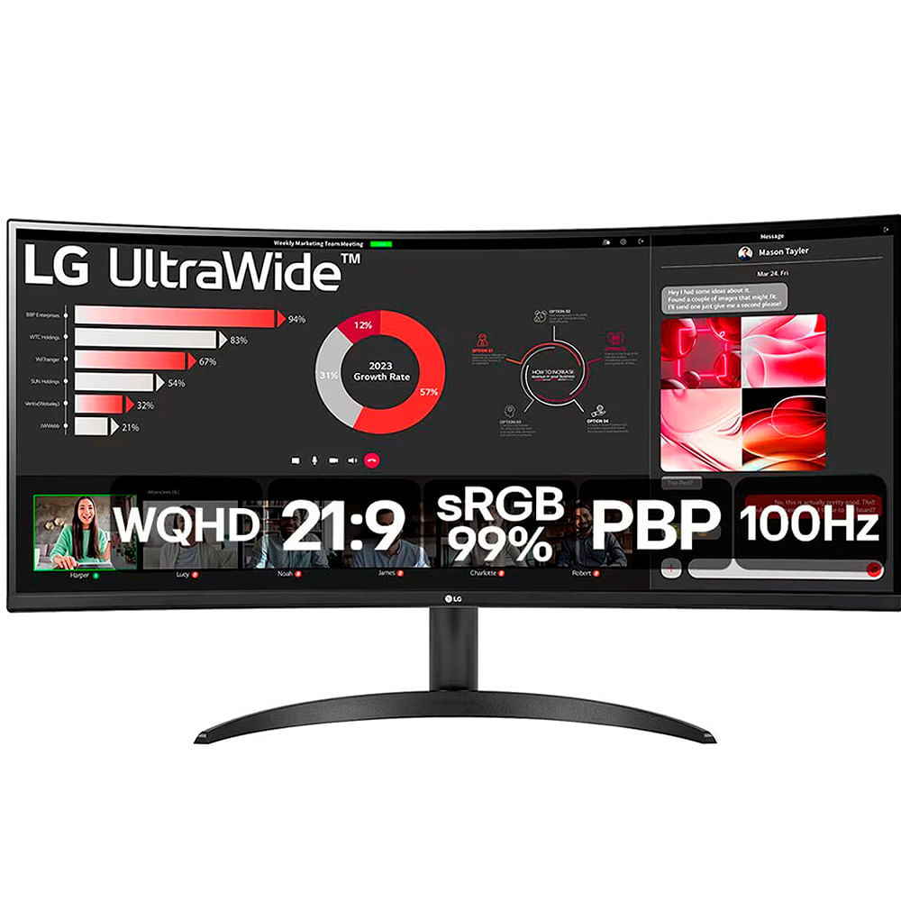 Monitor Gamer Lg 34 Ultrawide Wqhd 100hz 5ms Hdmi Ips Hdr10 Freesync