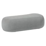 Puff Itália 140cm Sala Escritorio Luxo Bouclé Cinza