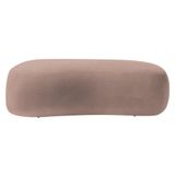 Puff Itália 120cm Sala Escritorio Luxo Linho Rosê