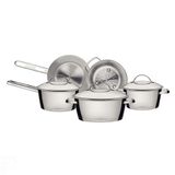 Jogo Panelas Tramontina Allegra Aço Inox Fundo Triplo 5 Peças Tramontina