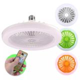Ventilador Teto Inteligente E27 Iluminada E Controle Remoto,