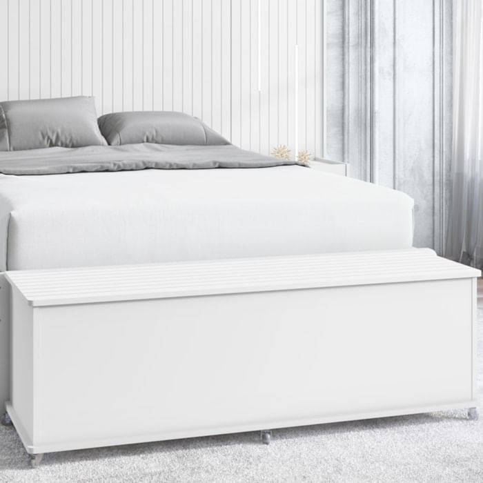 Bau Banco Organizador 02302 1 Porta 135cm Branco Dcasa