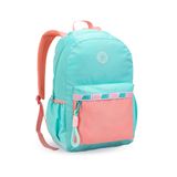Mochila Escolar Juvenil Colegial Fundamental Médio Bolso Frontal Lateral Chaveiro Feminina Menina