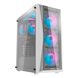 Gabinete Gamer Motospeed Hyrax Hgb600w Branco Rgb Vidro
