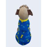 Blusa Pet Azul E Amarela Para Frio Brinquedos E Patas Xgg