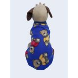Casaco Pet Soft Felpudo De Ursinhos Blusa Azul M