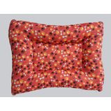Colchonete Pet Confortável - Vermelho E Beje Estampado P
