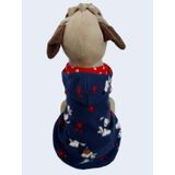 Blusa Pet Azul Cachorrinhos Com Capuz Dupla Face Tam G