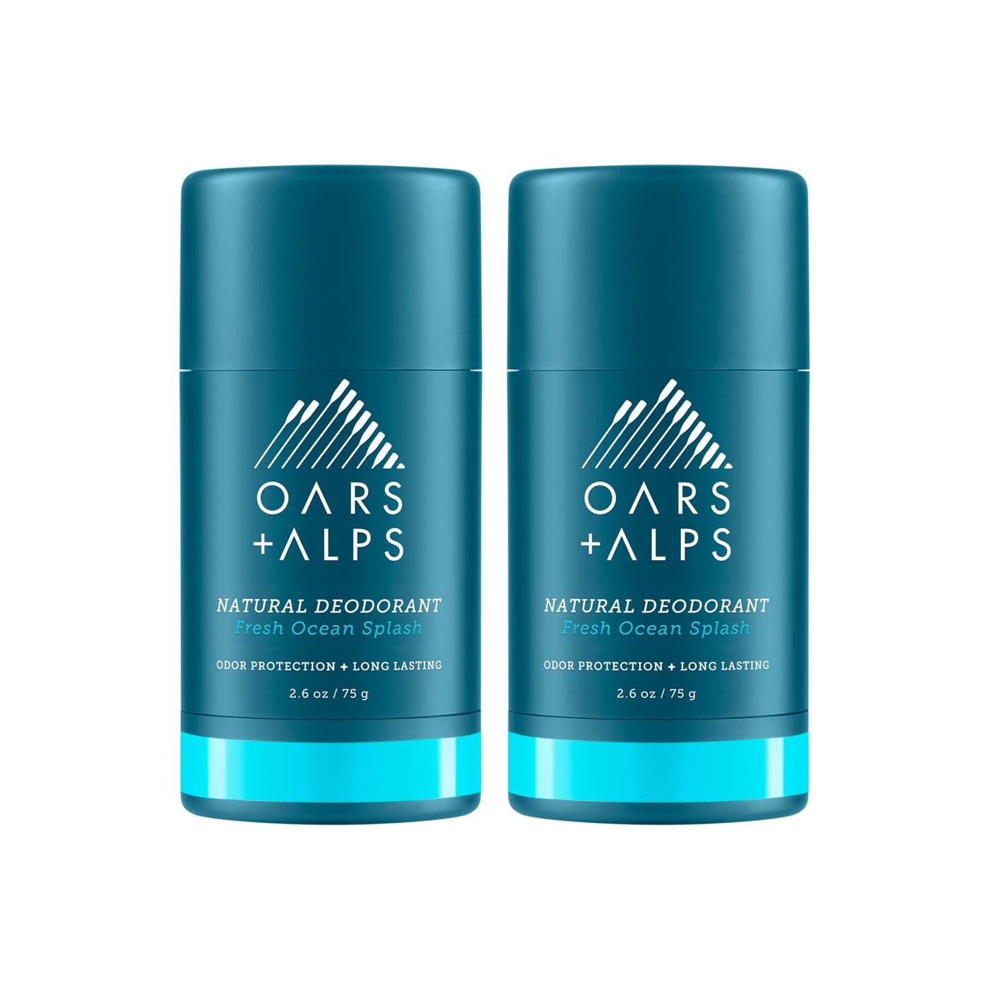 Desodorante Oars + Alps, Sem Alumínio, 75 Ml, Fresh Ocean Splash, Pacote Com 2