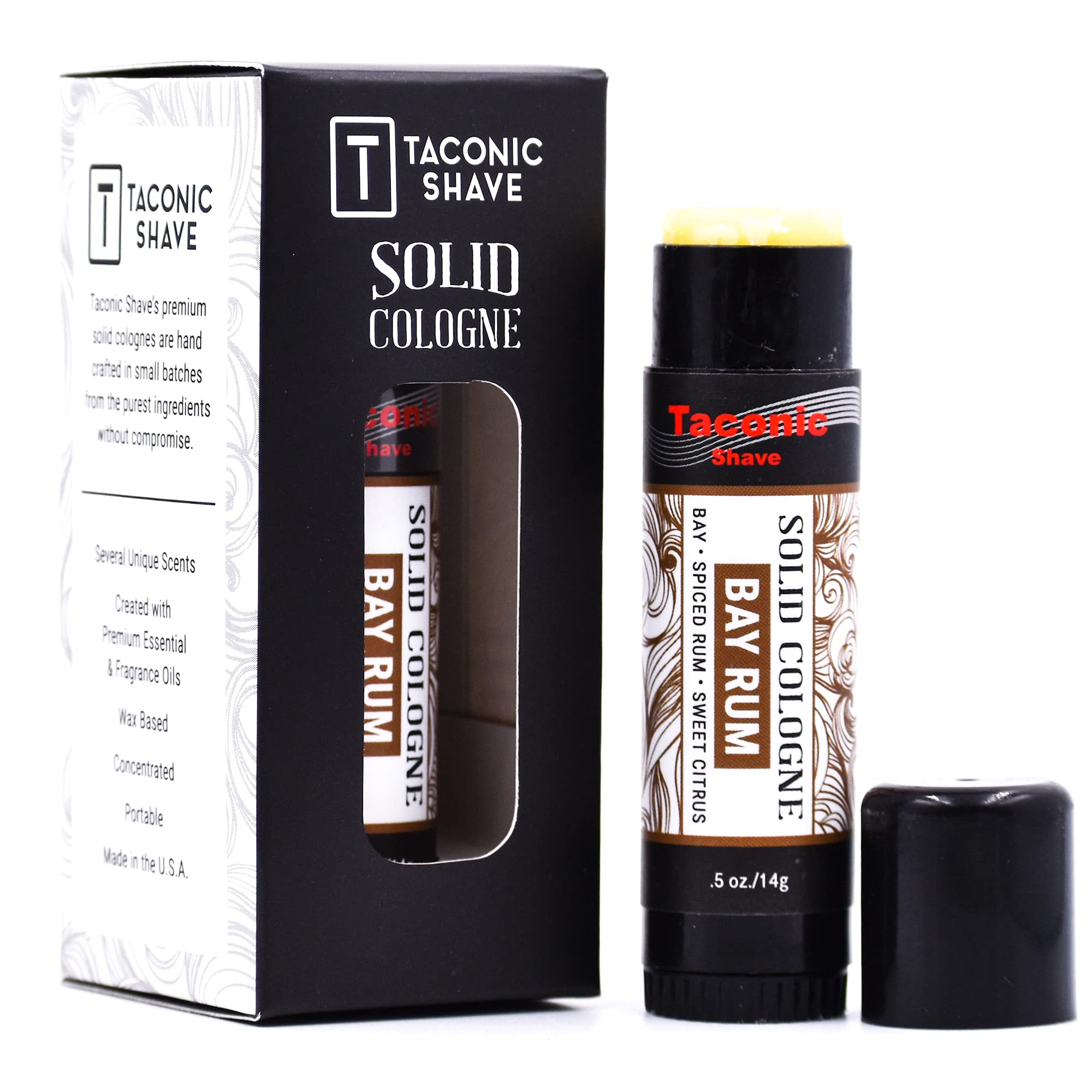 Solid Cologne Taconic Shave All-natural Bay Rum Scent Masculino