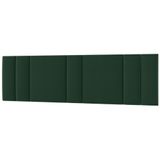 Cabeceira Estofada Iluminação Led Cama Casal King Size 200cm Veludo Verde